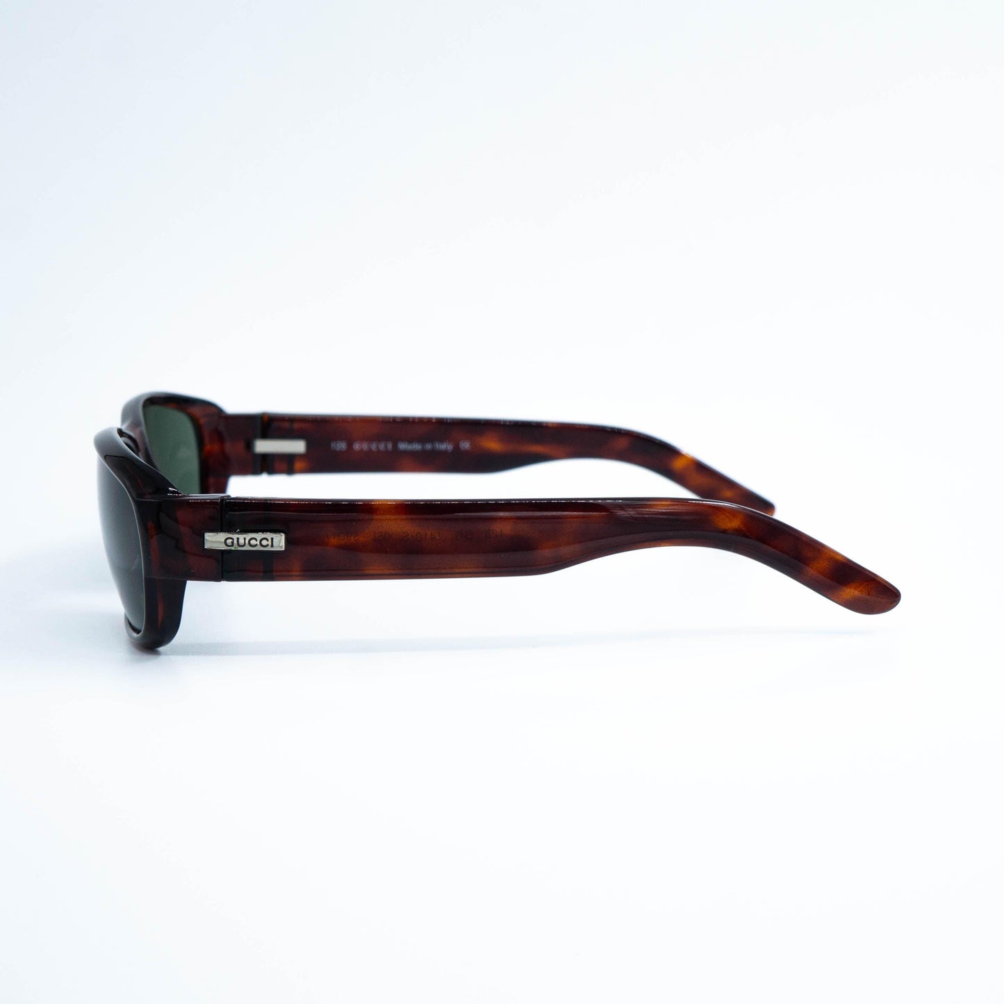 Gucci GG 1410/S oval brown vintage sunglasses front view