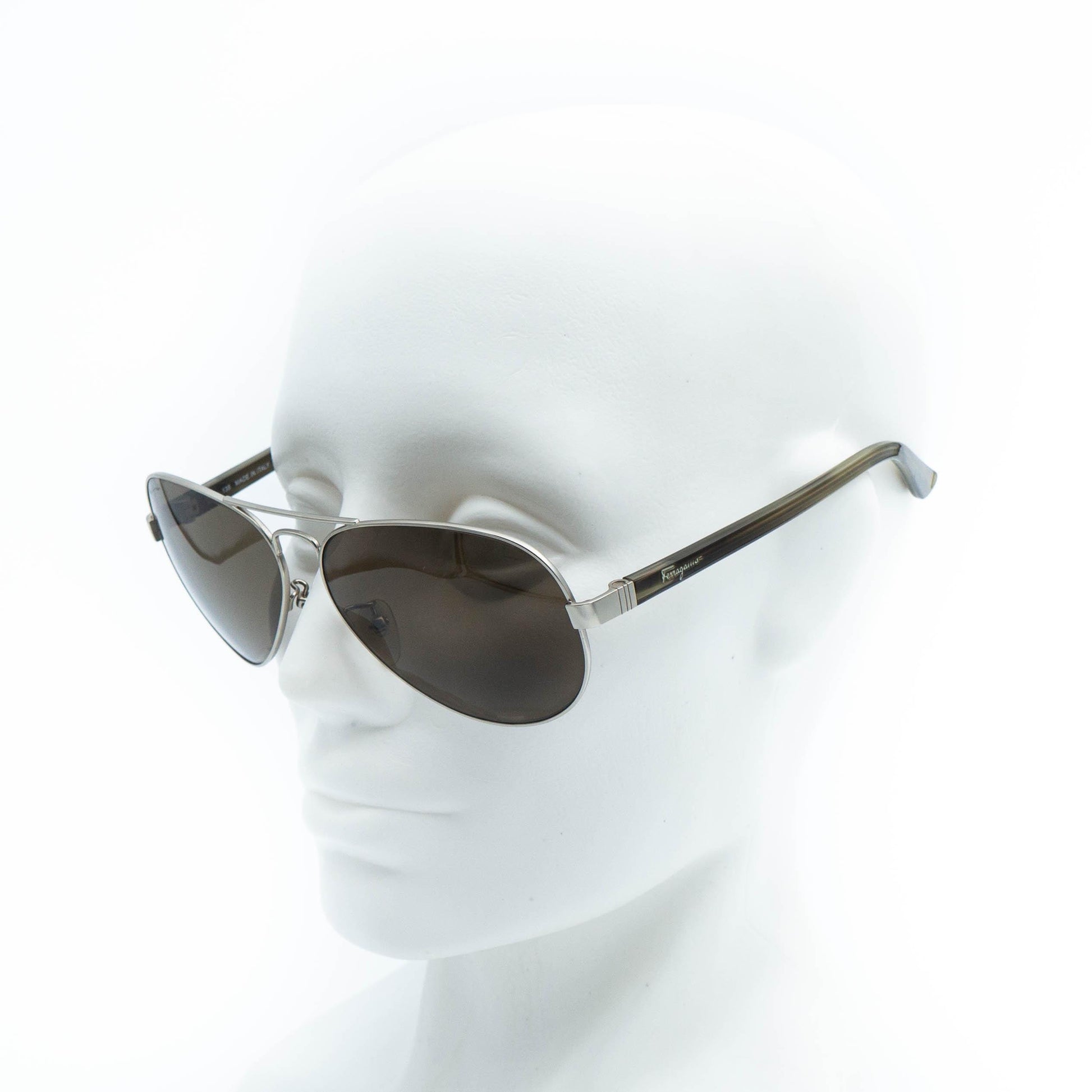 Ferragamo SF123SAP sunglasses on mannequin side angle