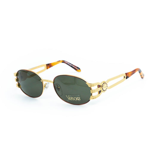 GIANNI VERSACE MOD 3066 Oval Gold Sunglasses Vintage
