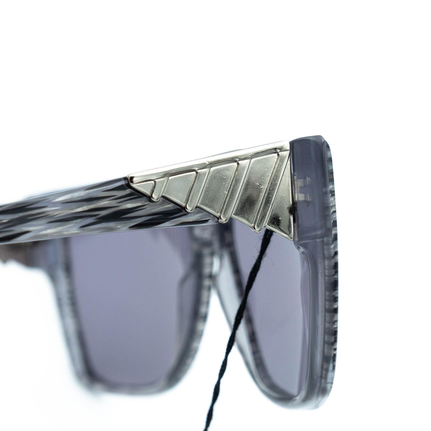 Gianni Versace Mod 486 Oversized Silver Sunglasses Vintage