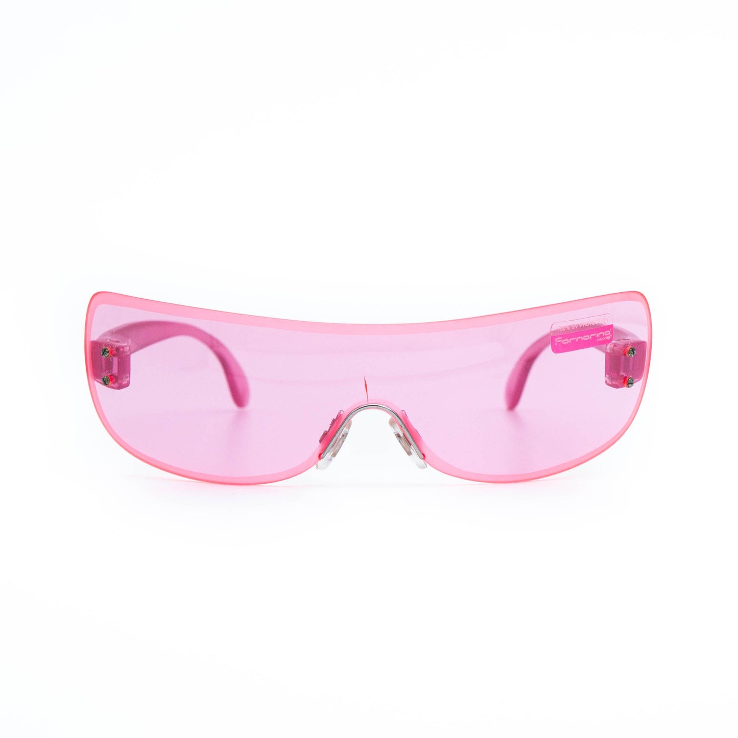 Fornarina Naked pink shield mask vintage sunglasses