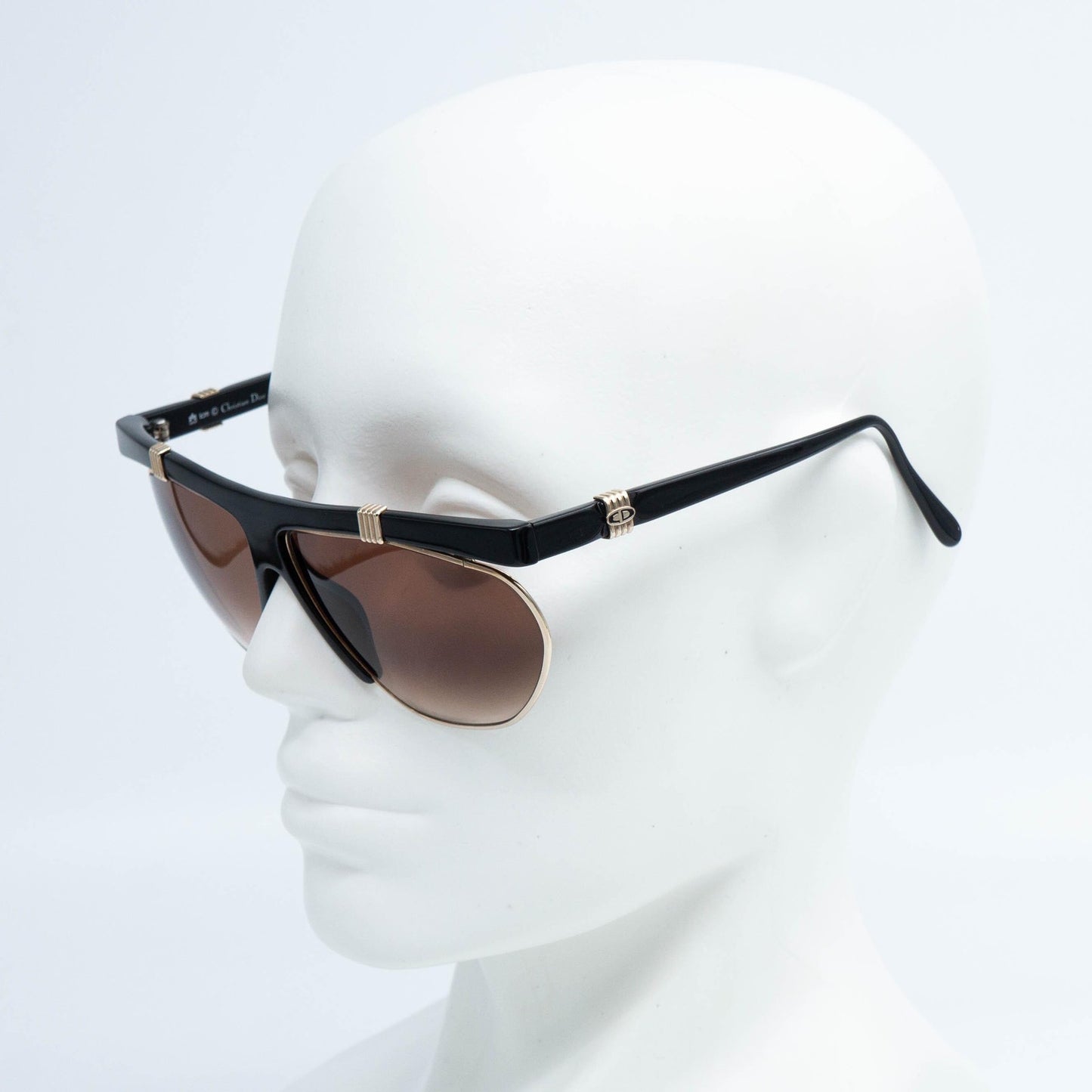 Christian DIOR 2555 Rare Black Sunglasses Vintage 80s 90s