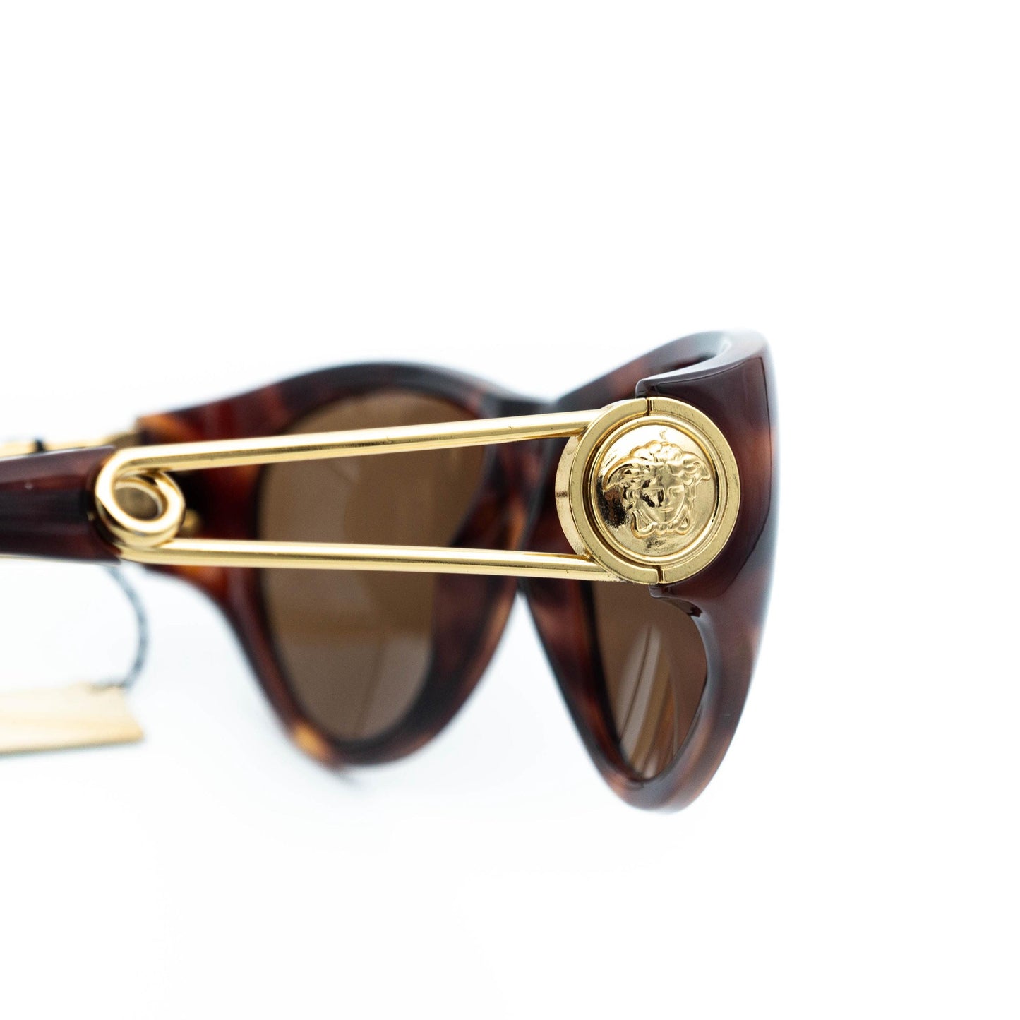 Gianni Versace Mod 427 Gold Brown Sunglasses Vintage