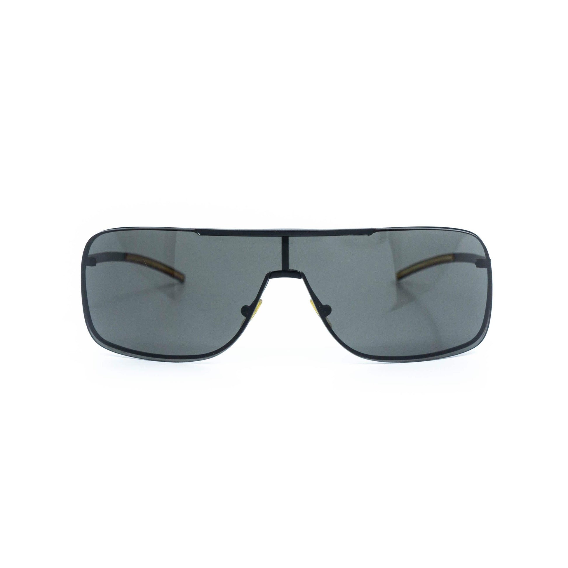 Christian Dior 0038/S black shield vintage sunglasses front view
