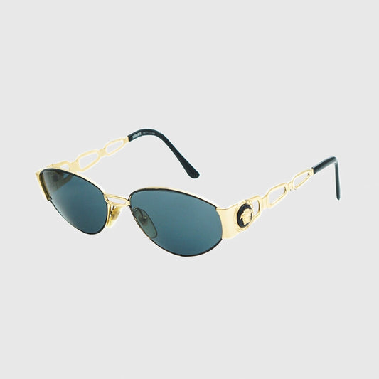 VERSACE S33 Medusa Gold Metal Sunglasses Vintage 90s 00s