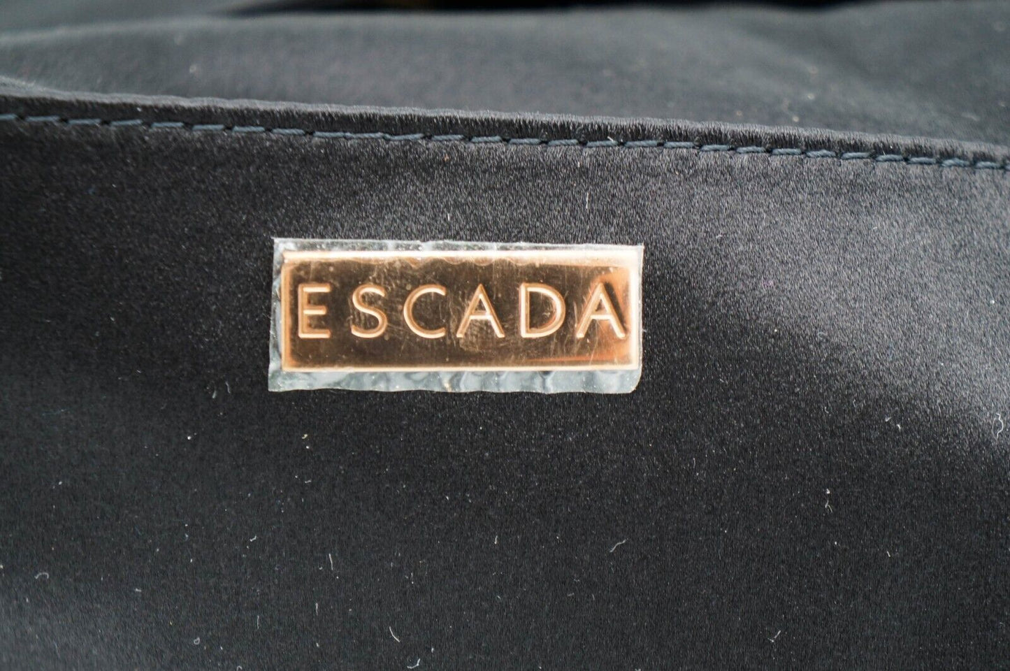 ESCADA Glitter Clutch Bag Black Vintage