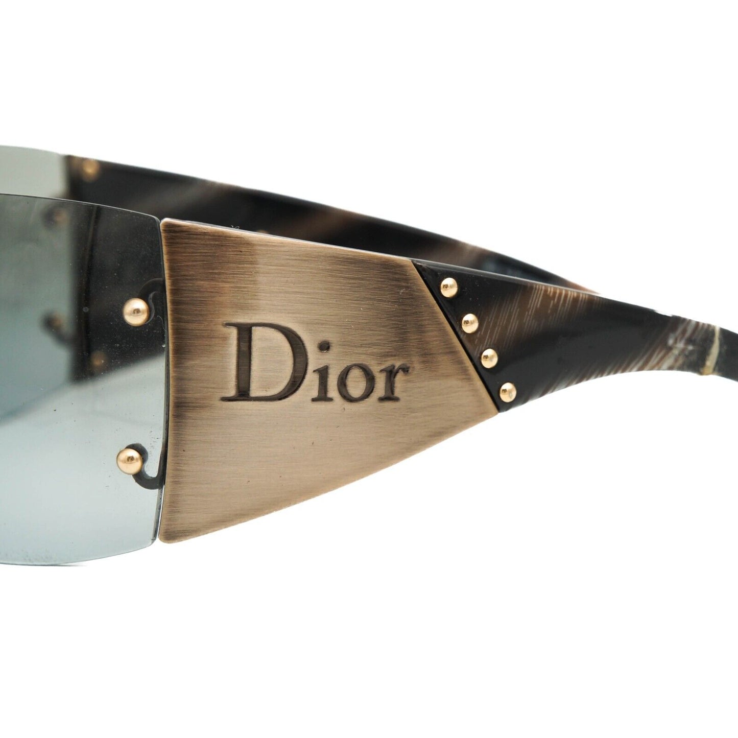 Christian Dior DIORITO 2 Brown Mask Wrap Sunglasses Vintage 90s 00s
