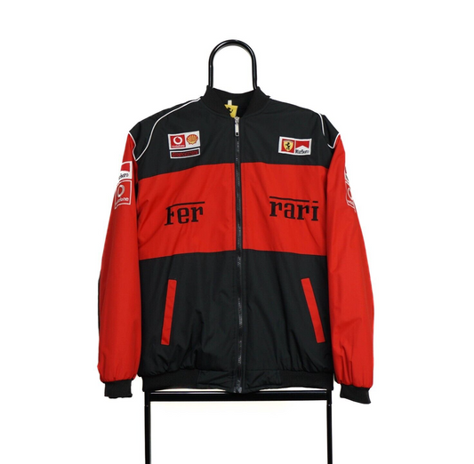 FERRARI Vintage Racing Jacket Black Red Formula Uno 90s