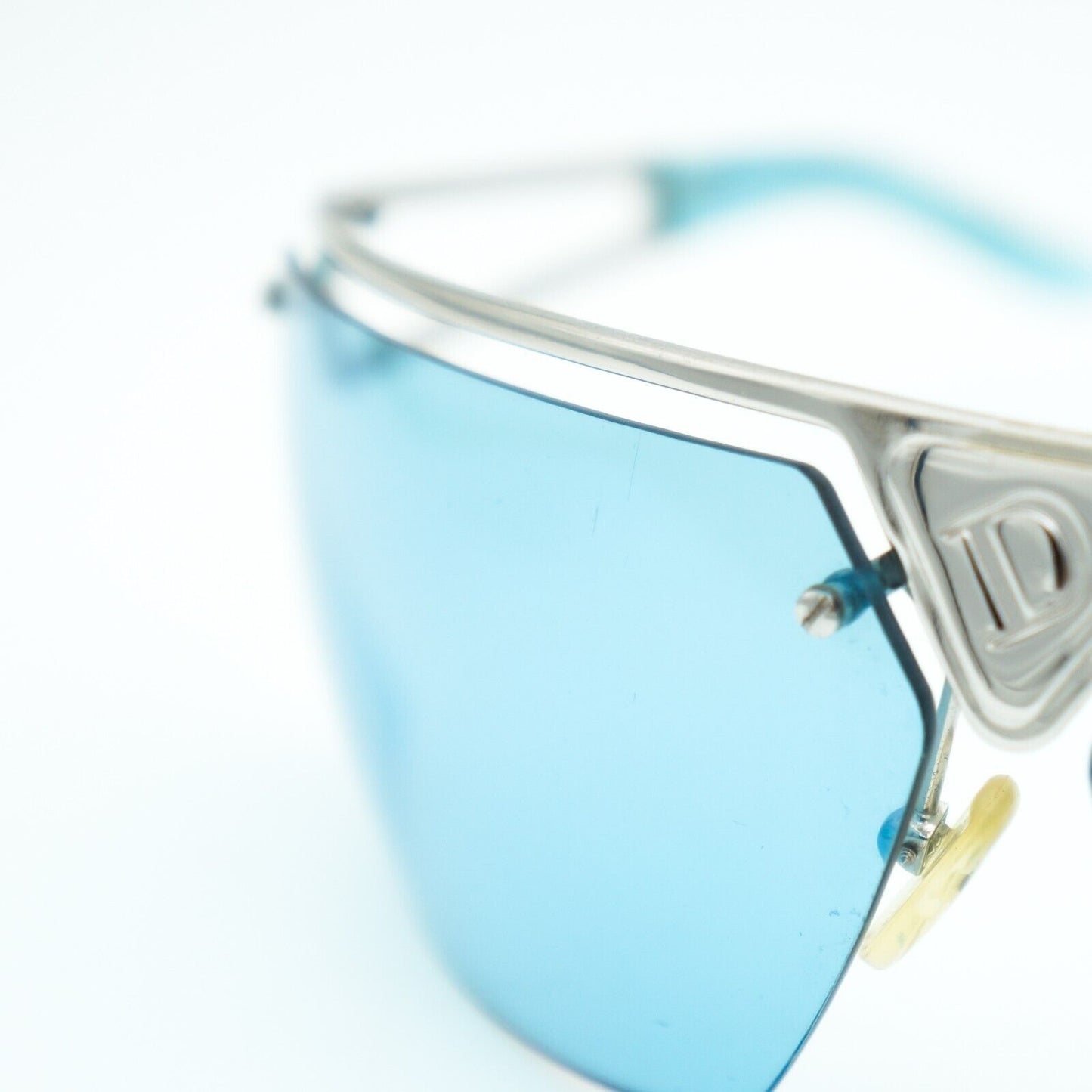 Christian DIOR RAVE PARTY Blue Silver Sunglasses Vintage 90s 00s