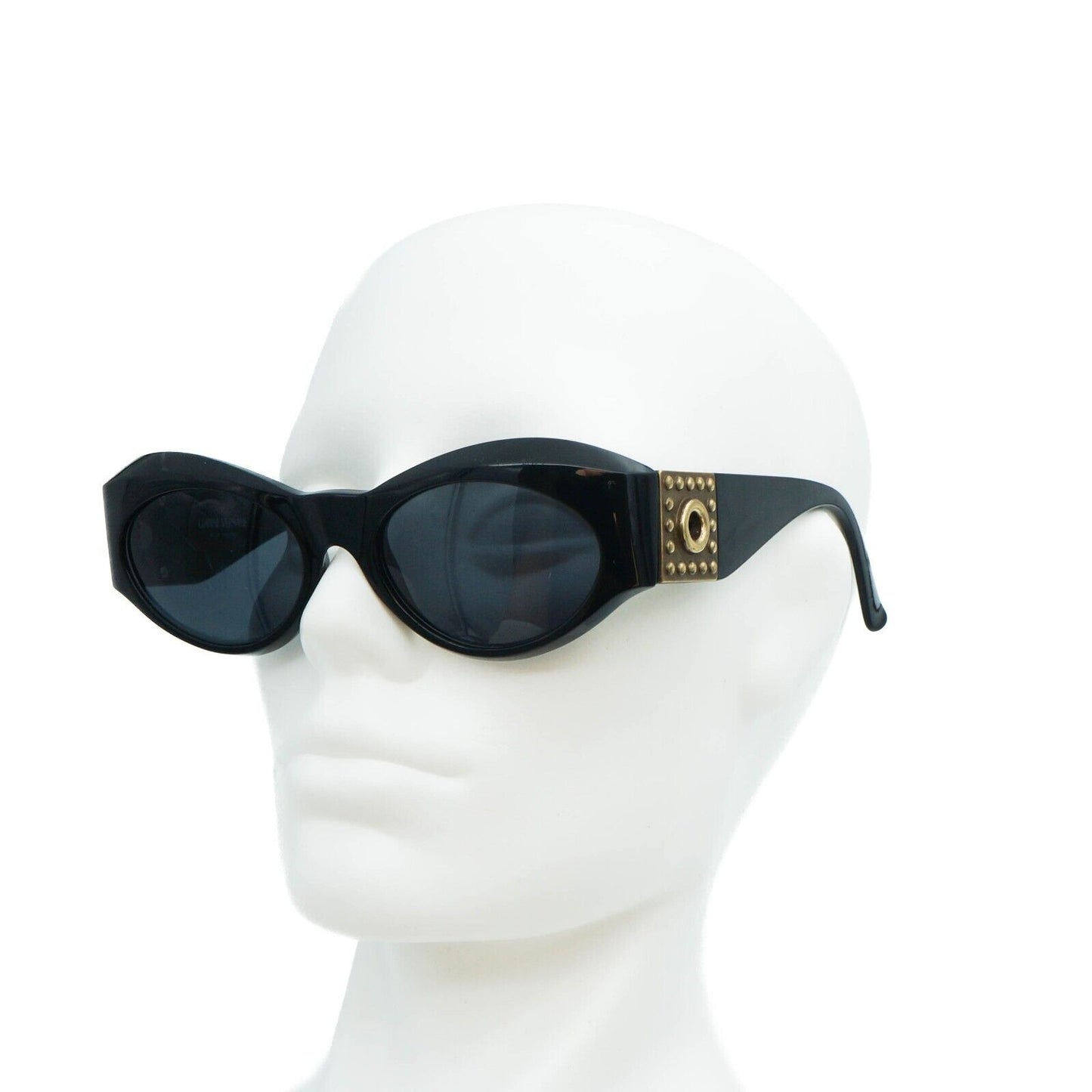 GIANNI VERSACE 394 Black Gold Sunglasses 90s