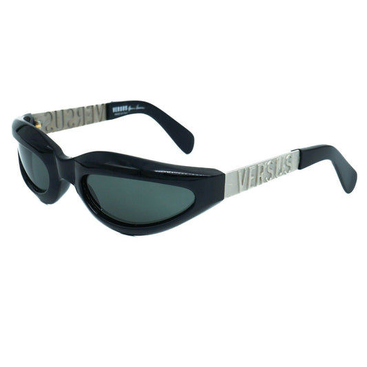 VERSUS Gianni Versace E47 Black Metal Sunglasses Vintage 90s 00s