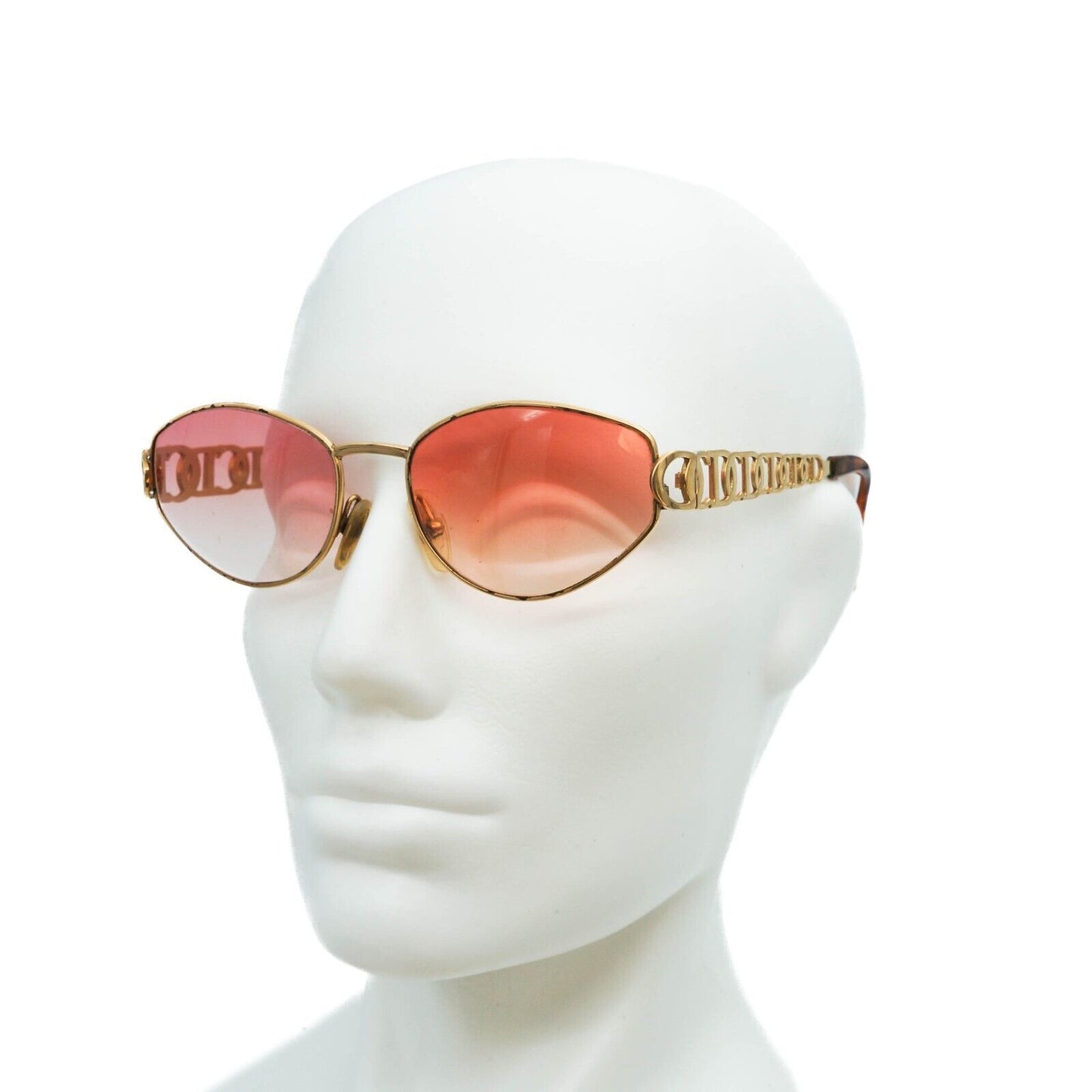 Christian DIOR 2923 Gold Metal Pink Sunglasses Vintage 90s