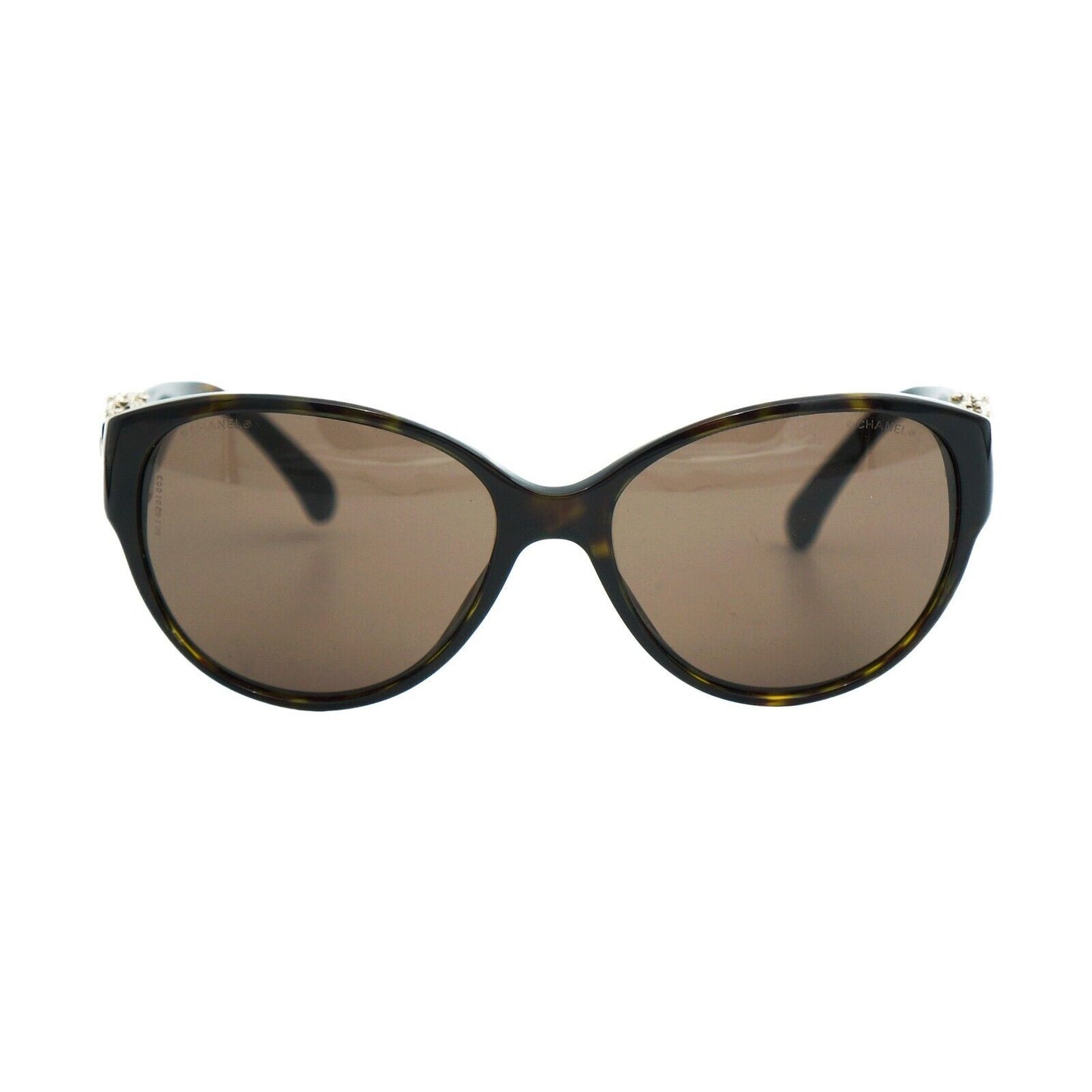 CHANEL 5192 Bouton Cat Eye Havana Brown Sunglasses