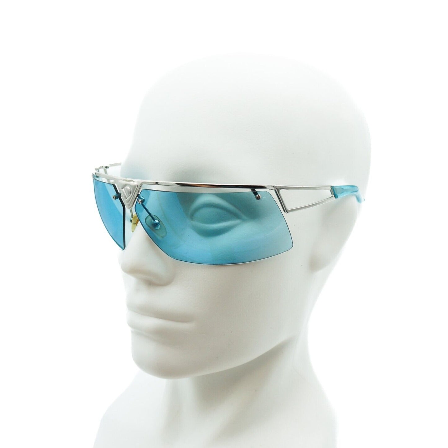 Christian DIOR RAVE PARTY Blue Silver Sunglasses Vintage 90s 00s