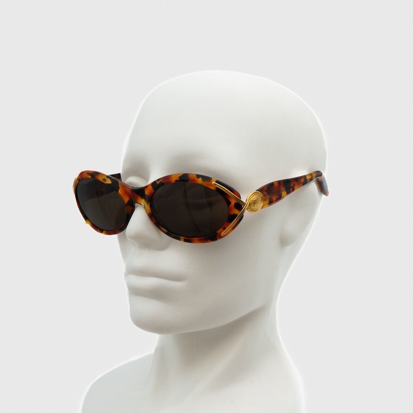 BURBERRY B8267 Tortoise Gold Oval Sunglasses Vintage 90s 00s