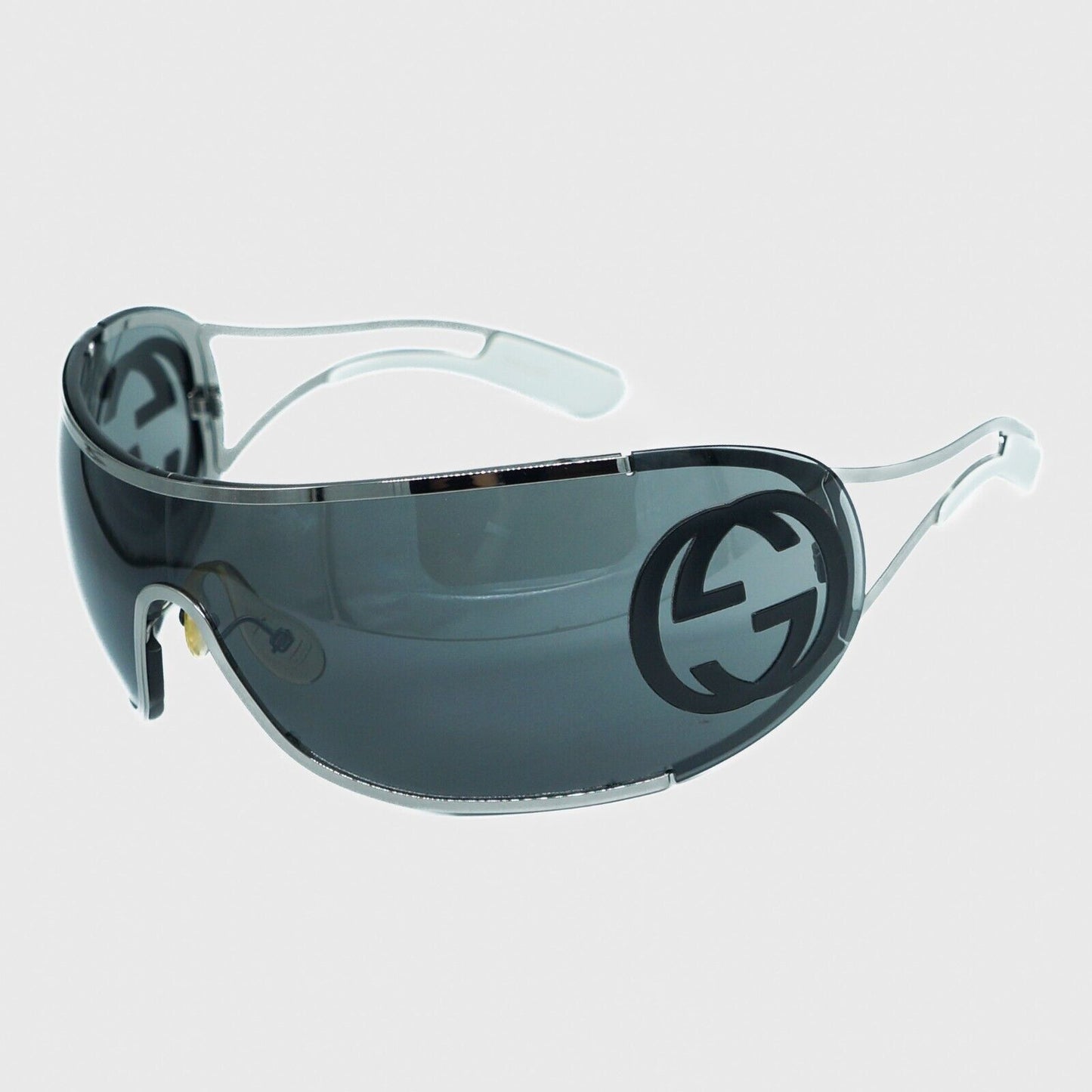 GUCCI GG 2799 Logo Shield Mask White Sunglasses Vintage 90s 00s
