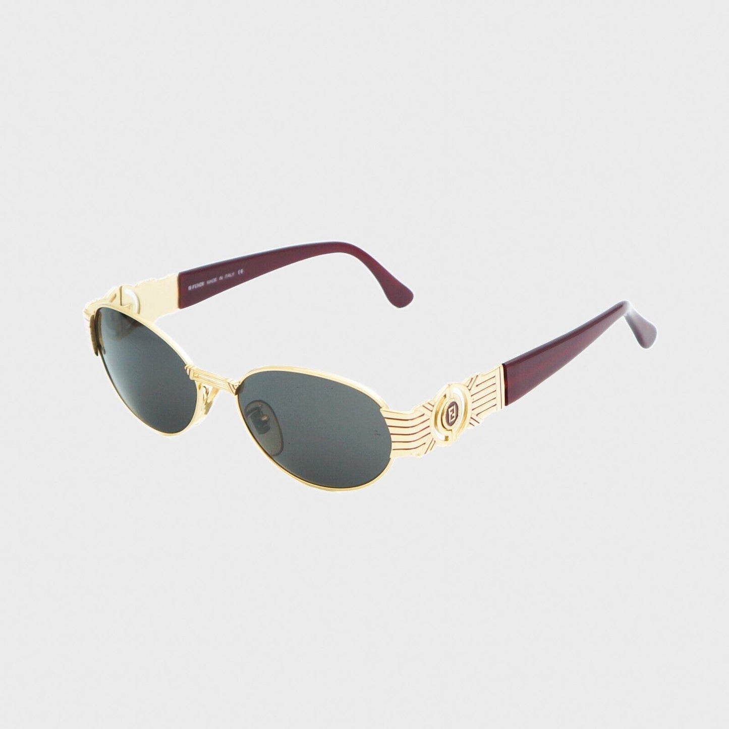 FENDI SL 7034 Gold Oval Sunglasses Vintage 90s 00s