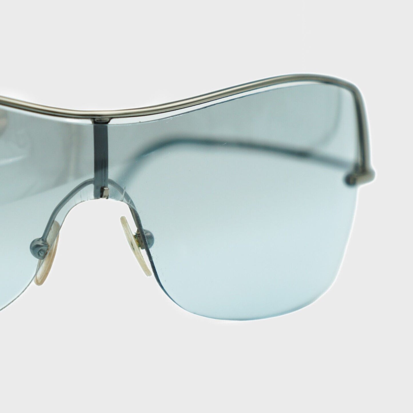 GUCCI GG 2684 Blue Silver Rimless Sunglasses Vintage 90s 00s