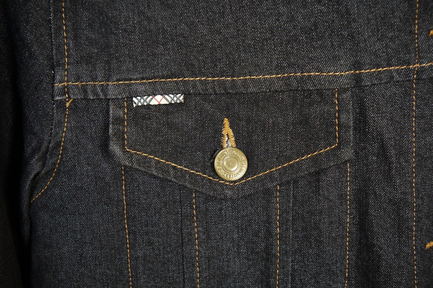 BURBERRY London Monogram Black Gray Jeans Jacket