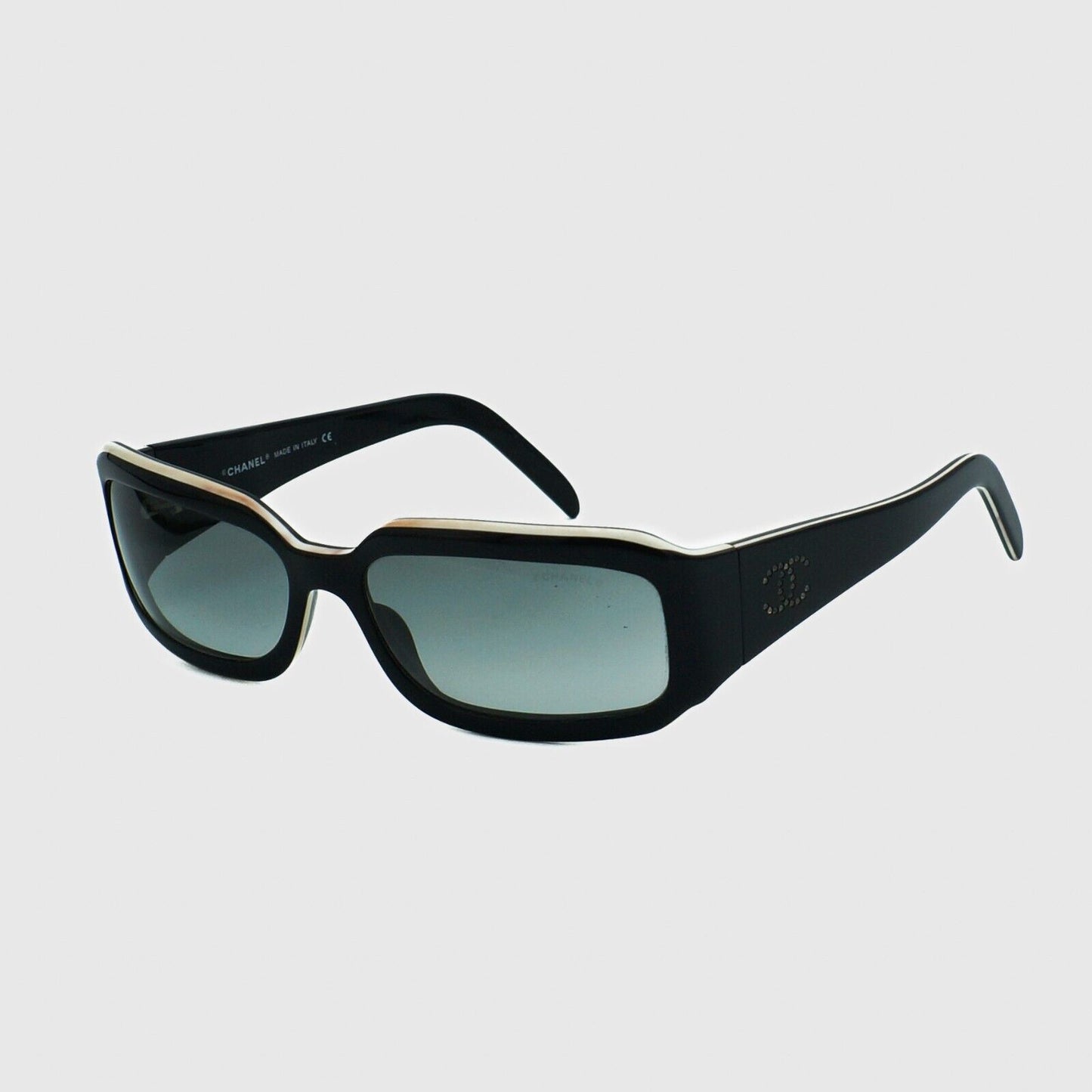 CHANEL 5064 Crystal CC Black Sunglasses Vintage 00s