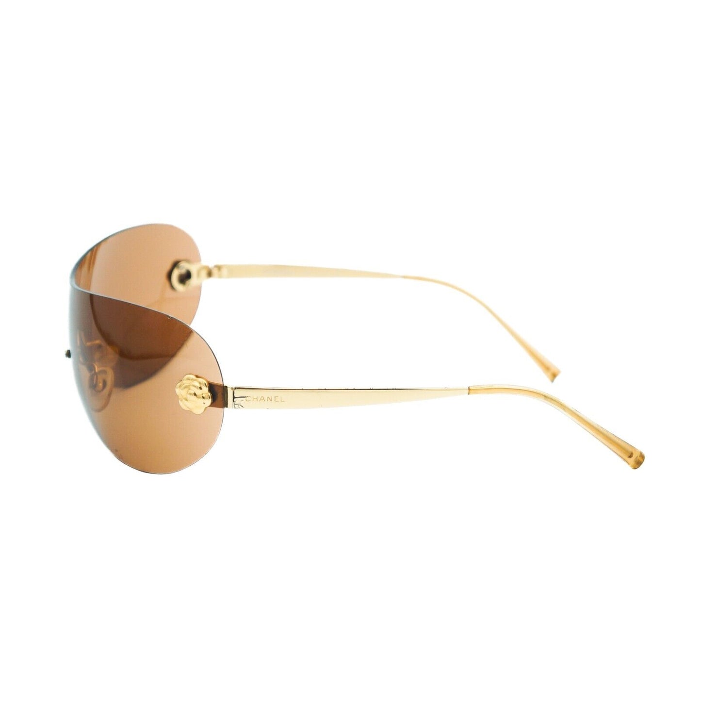 CHANEL 4086 Gold Shield Sunglasses Vintage 90s 00s