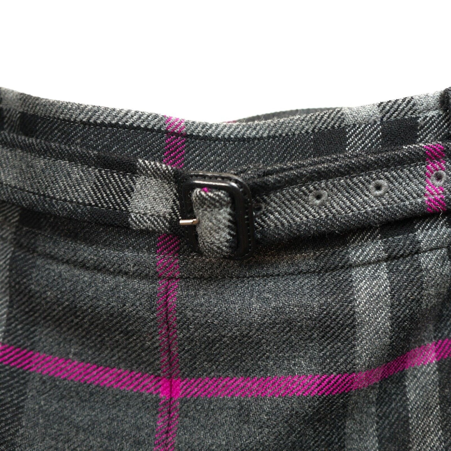 BURBERRY London Pleated Checked Wool Kilt Skirt - Size 40