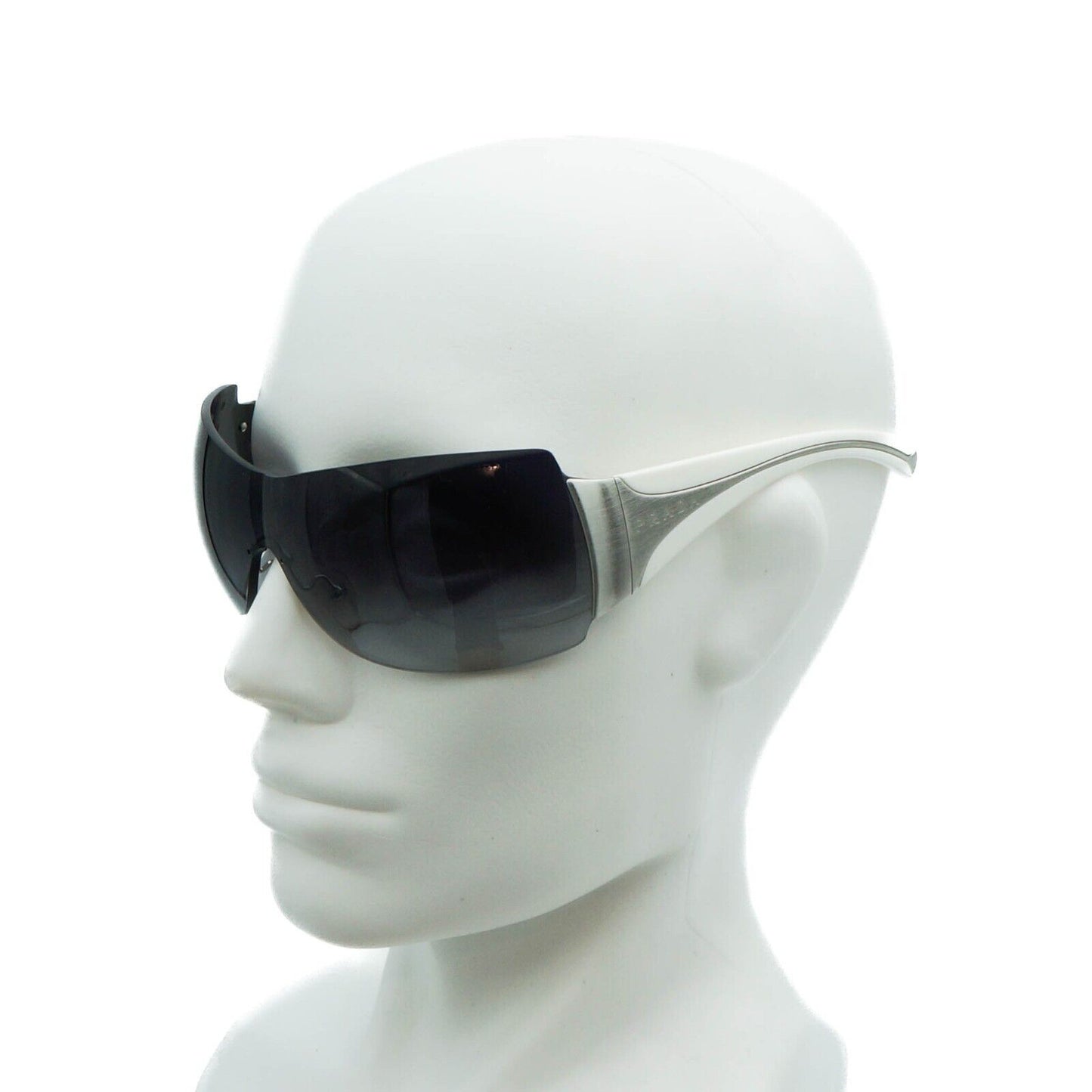 PRADA SPR04I White Mask Shield Sunglasses Vintage 00s