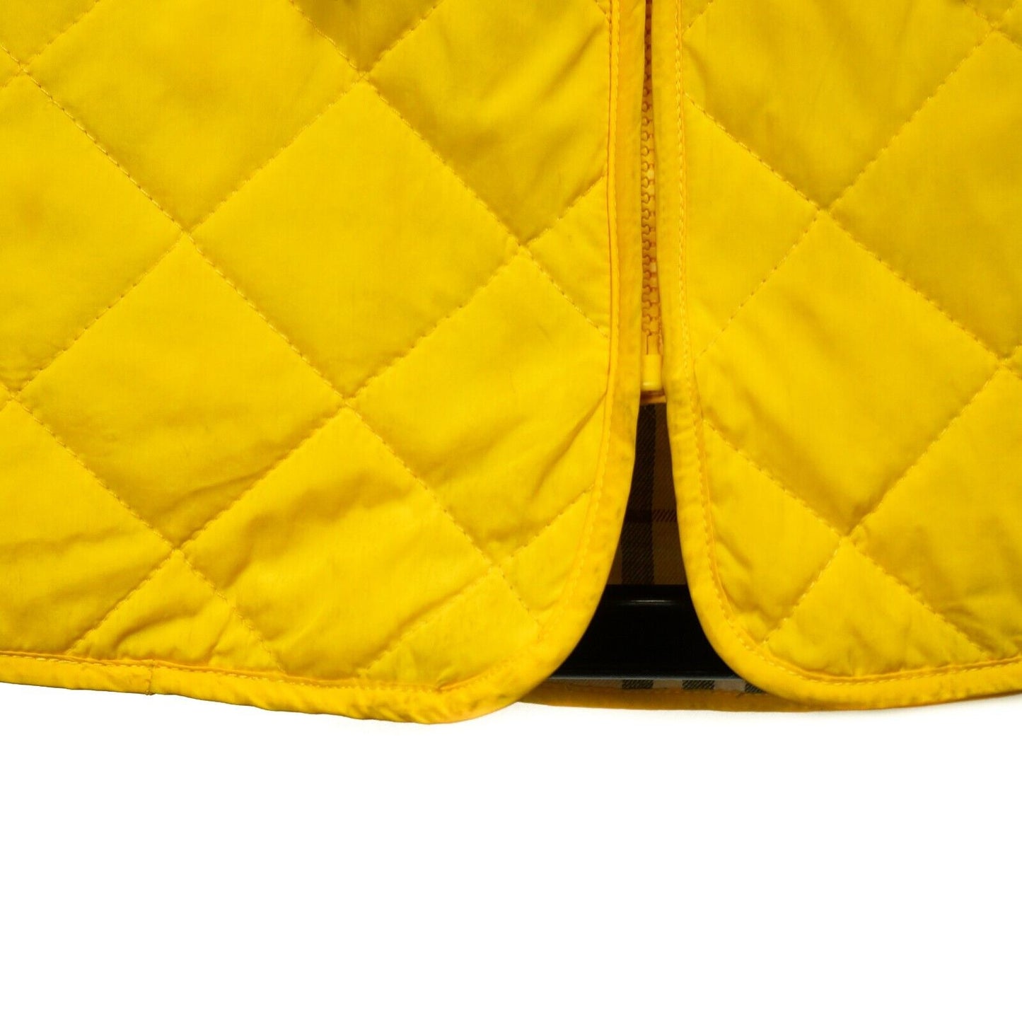 BURBERRY Check Yellow Vest Hood Vintage 90s 00s