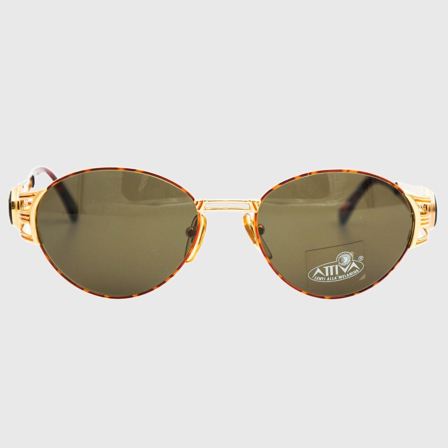 FENDI SL 7073 Gold Oval Sunglasses Vintage 90s