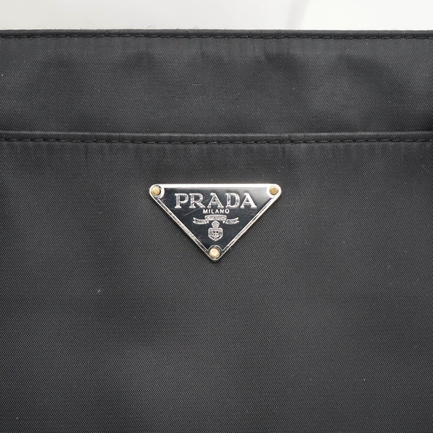 PRADA Tote Bag Black Nylon Vintage 90s 00s