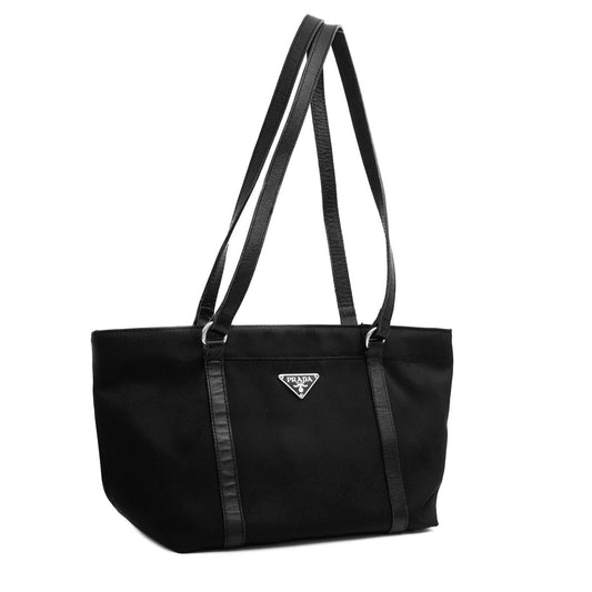 PRADA Tote Bag Black Nylon Vintage 90s 00s