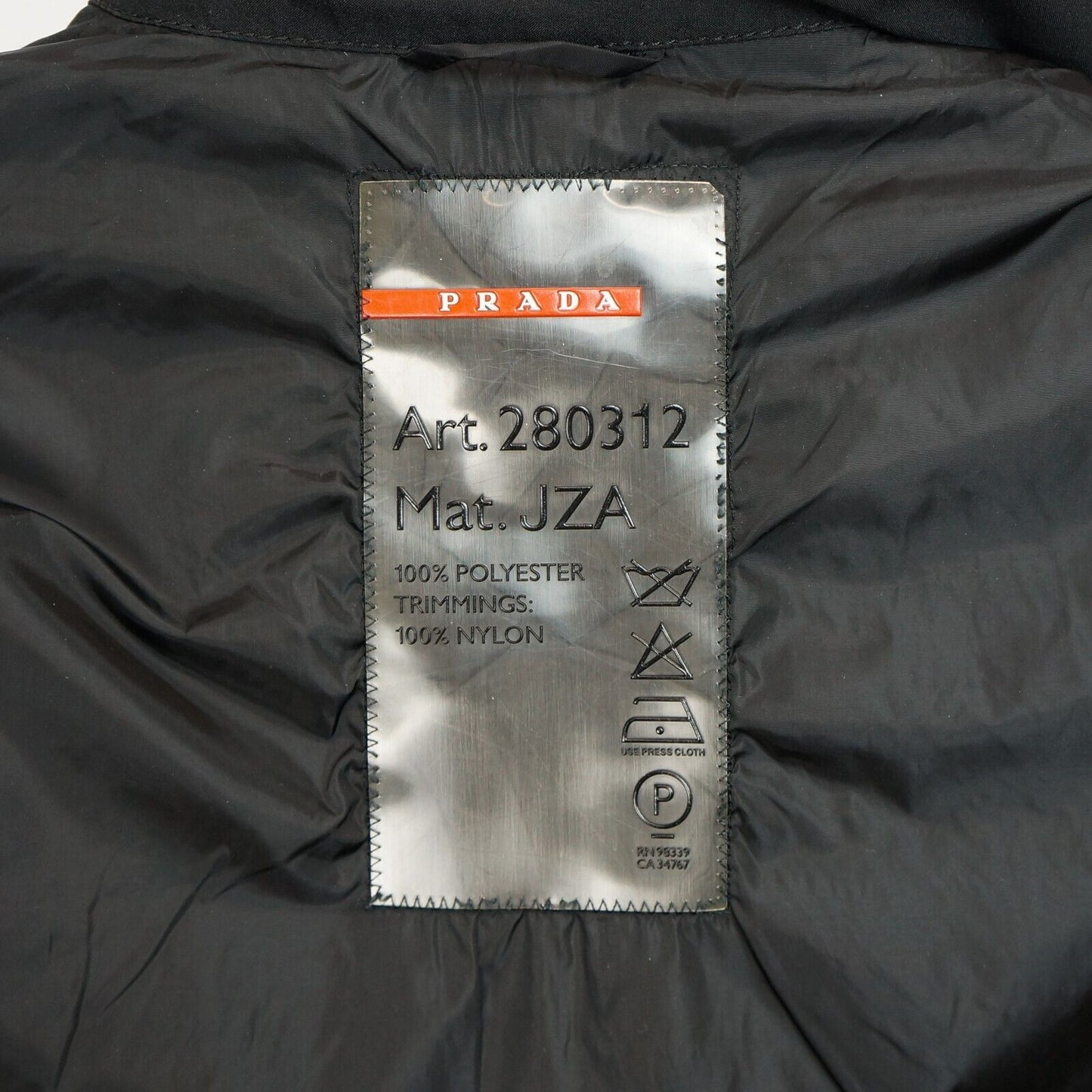 PRADA Gore Tex Black Nylon 42 Jacket Art.280312 Mat.JZA