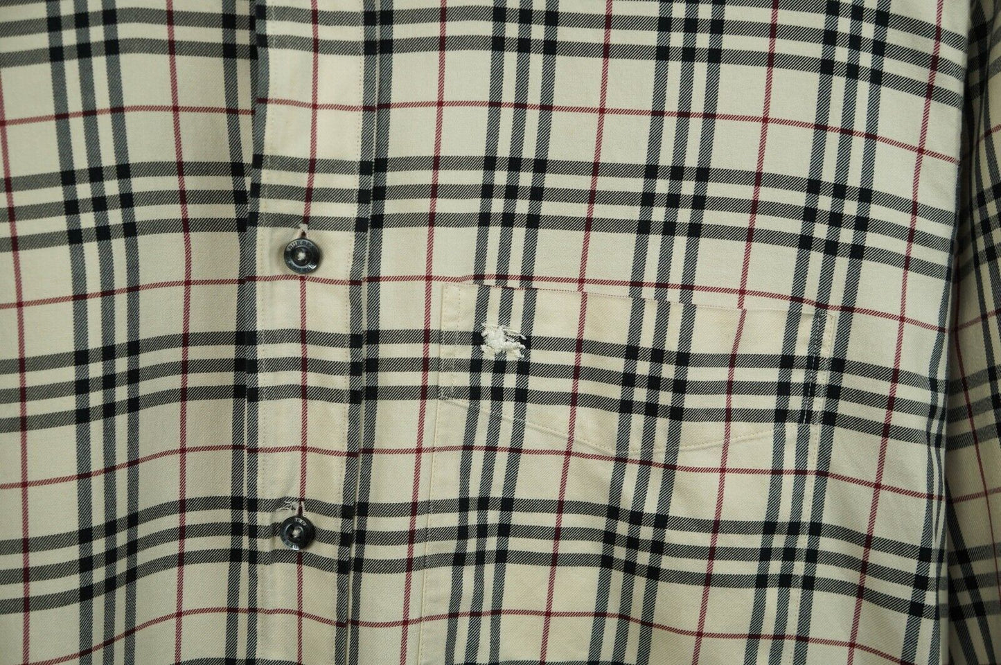 BURBERRY Vintage Long Sleeve Monogram Nova Check Shirt XL