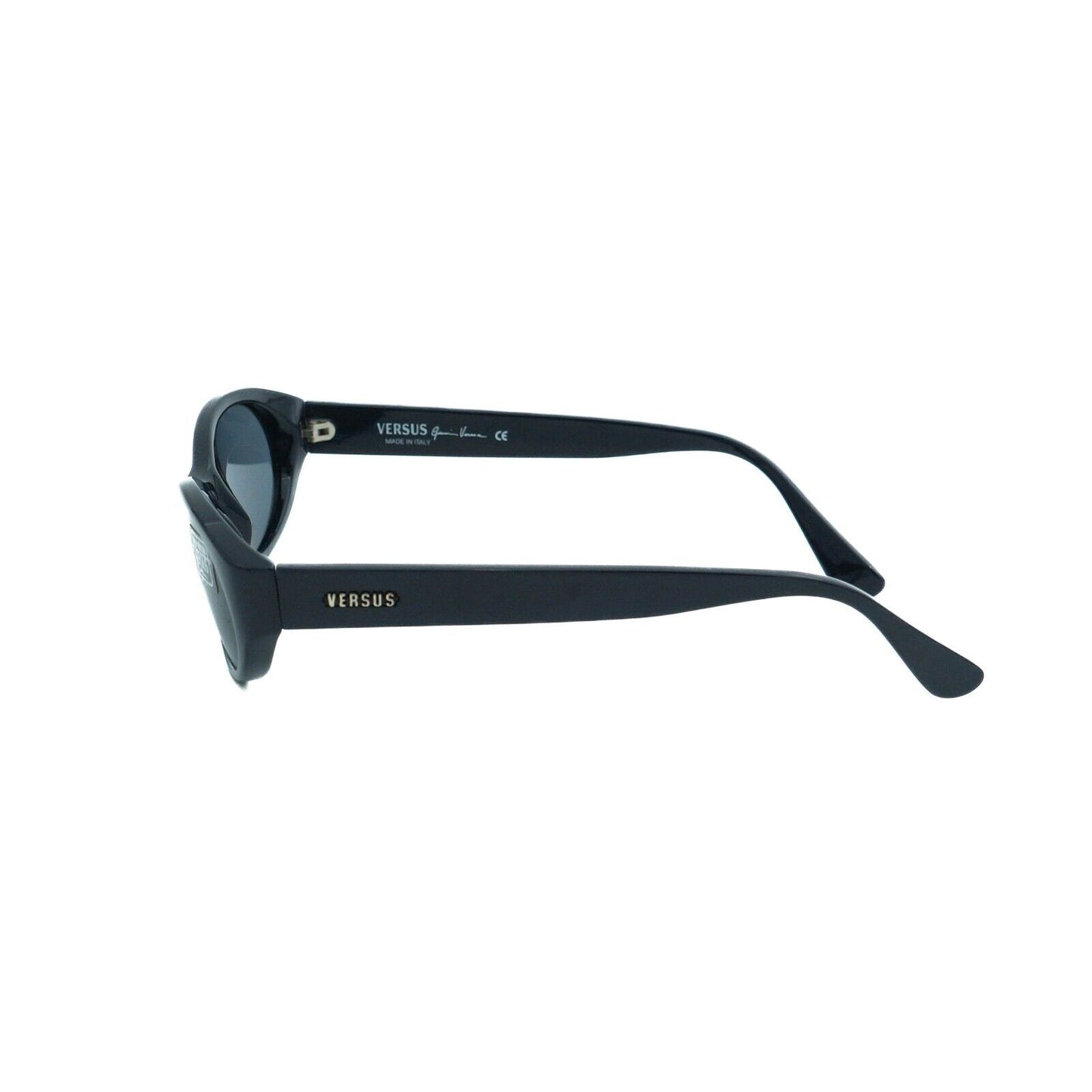 VERSUS Gianni Versace E69 Oval Black Sunglasses Vintage 90s 00s