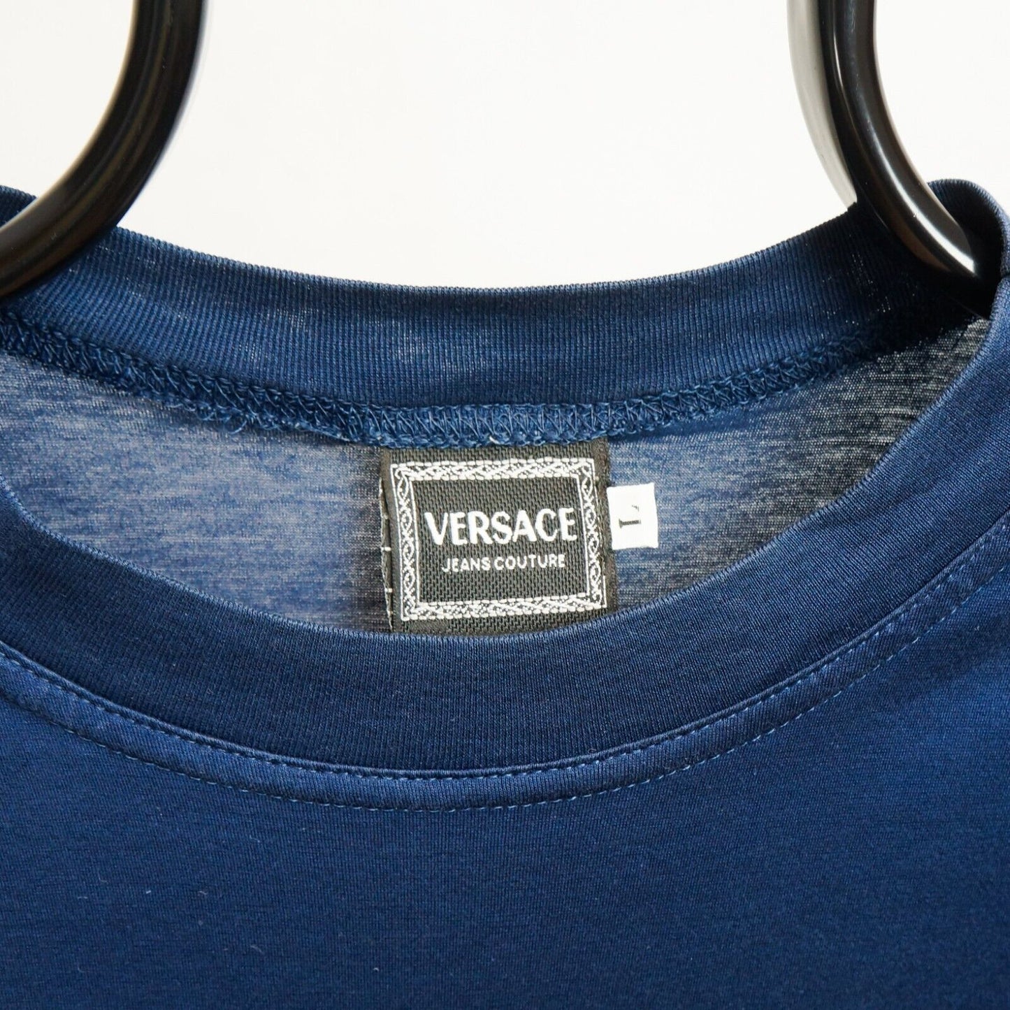VERSACE Jeans Couture Vintage Tee Shirt Blue 90s 00s