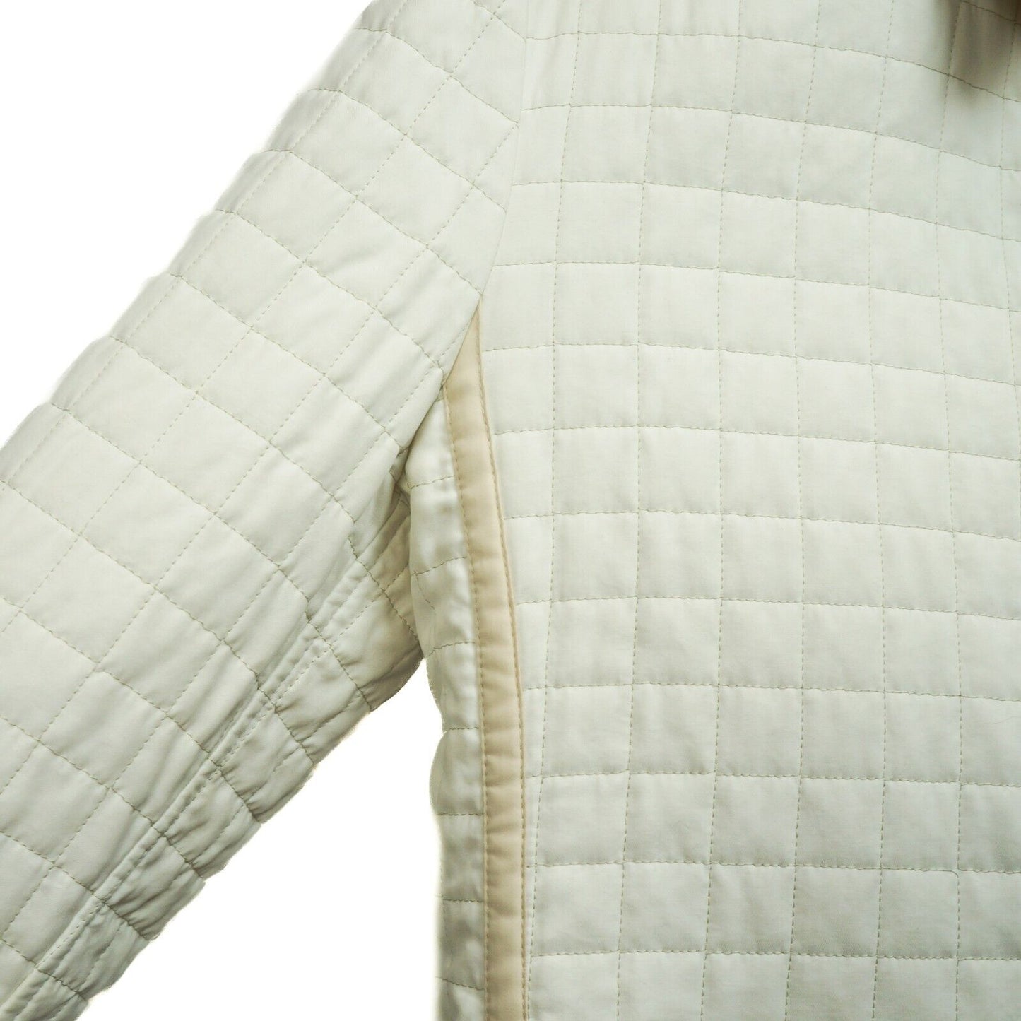 BURBERRY Quilted Women Jacket White Cream Vintage 90s 00s