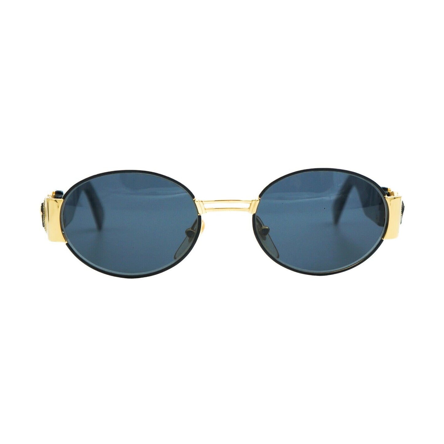 GIANNI VERSACE S71 Medusa Gold Oval Sunglasses Vintage 90s