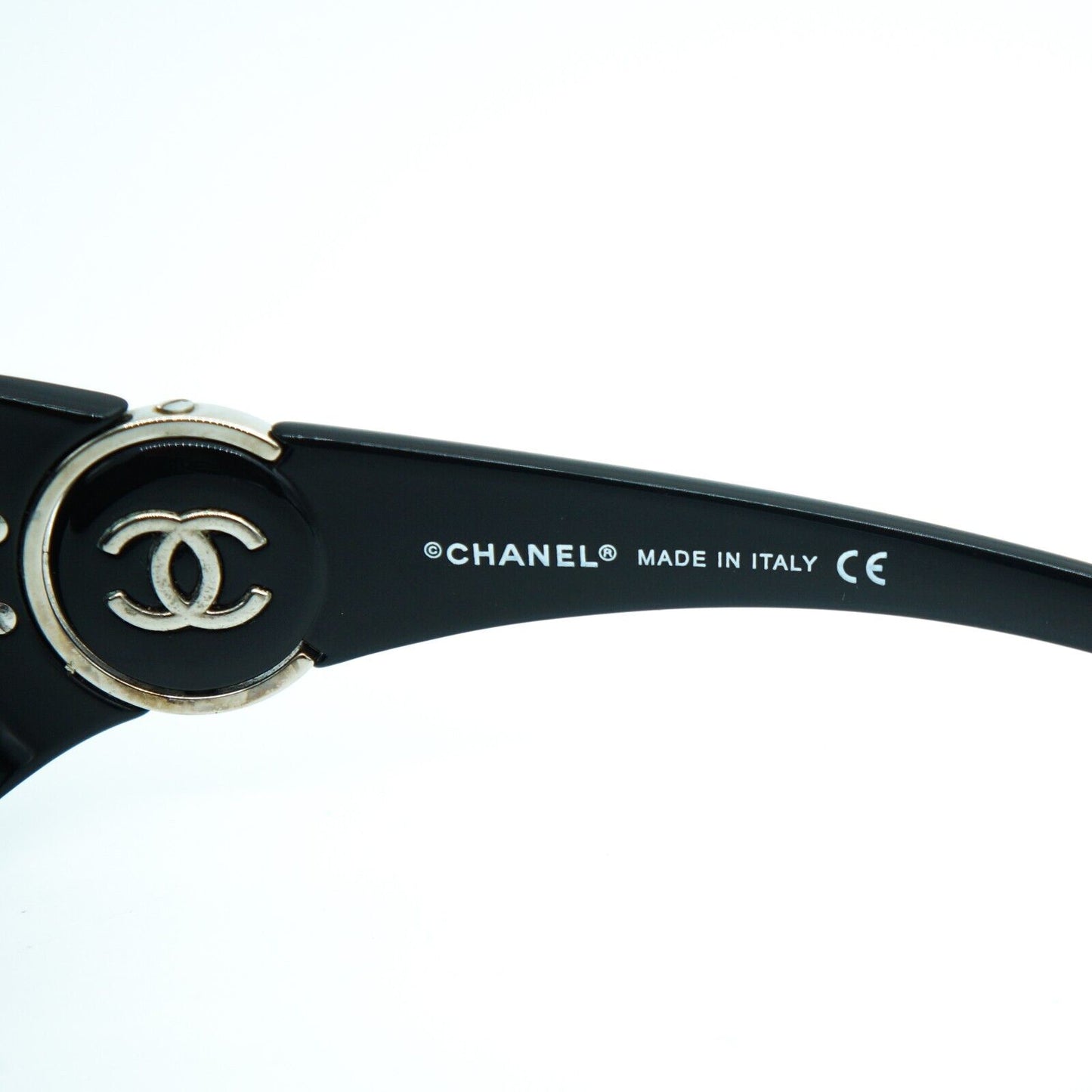 CHANEL 6030 CC Logo Black Sunglasses Vintage 00s