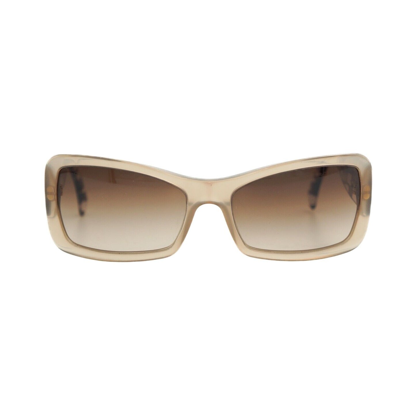 CHANEL Beige White Cat Eye Sunglasses Women