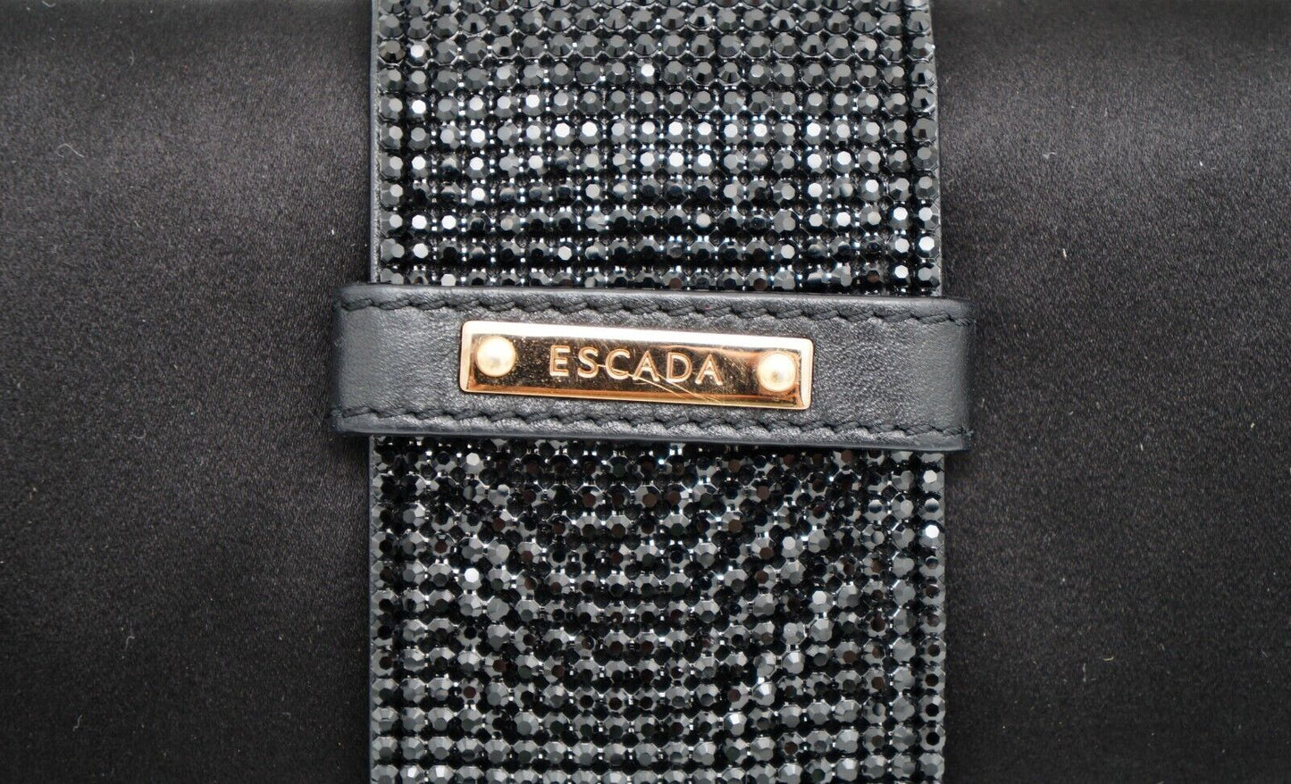 ESCADA Glitter Clutch Bag Black Vintage