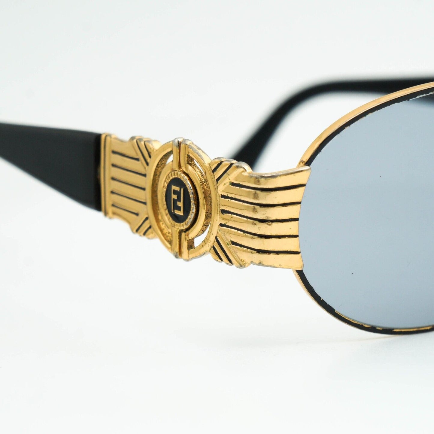 FENDI SL 7034 Gold Oval Sunglasses Vintage 90s