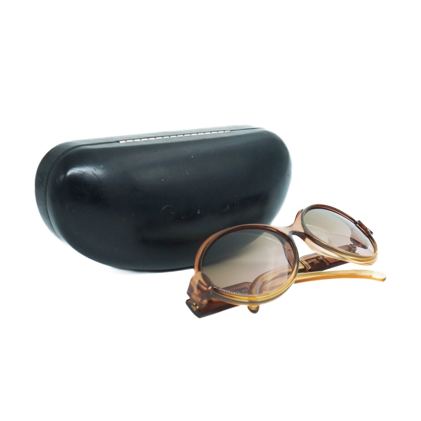 GUCCI GG 2476 Logo Oval Brown Sunglasses Vintage 90s
